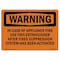Signmission OSHA WARNING Sign, In Case Of Appliance Fire Use This, 24in X 18in Decal, 18" W, 24" L, Landscape OS-WS-D-1824-L-12643 - alternate 1